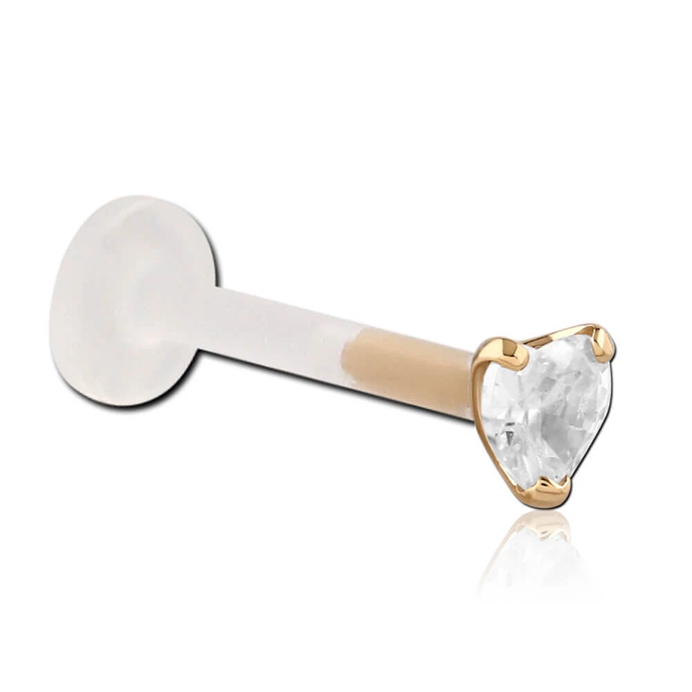 Labret Bioflex ® brillant 2 mm serti argent 925 à clipper BOLBJS 13