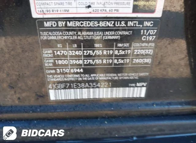 Used Right Headlight Assembly fits: 2008 Mercedes-benz Mercedes gl-class 164 Typ Foto 3 de 4