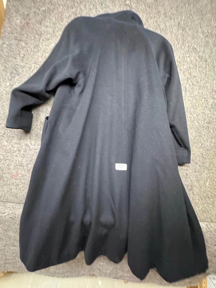 Steve by Searle Women’s Coat Alpaca Wool Black Long Overcoat Size 2 Made in USA - Image 3 of 4