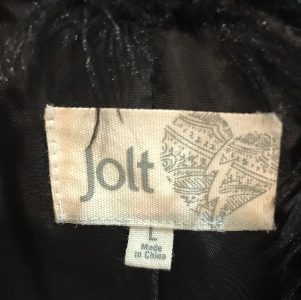 Chaleco de piel sintética para mujer Jolt negro sin botones forrado sin mangas Foto 2 de 4