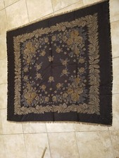 Vintage The Vera Studio 100 Acrylic Print Floral 48" X 51" Scarf with Fringes.