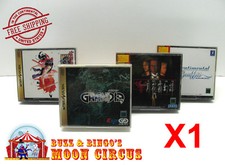 1x SEGA SATURN CIB DOUBLE CD GAME CASE - CLEAR PROTECTIVE BOX PROTECTOR SLEEVE