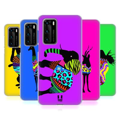 HEAD CASE DESIGNS NEON ANIMAL SILHOUETTES SOFT GEL CASE FOR HUAWEI PHONES 4