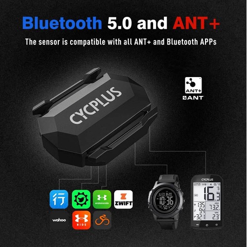 2in1 CYCPLUS Speed/Cadence Bike Sensor ANT+ BLE For Garmin Zwift Strava GPS UK - Picture 10 of 13