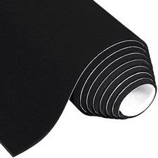 Adhesive Foam Padding Black Neoprene Closed Cell Sheet Roll 1/8x12x59 Inch