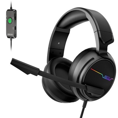 Jeecoo V20U USB Pro Gaming Headset for PC - 7.1 Surround Sound Headphones wit...