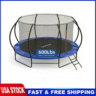 10FT Outdoor Trampoline with Safety Enclosure Net Trampoline for kids and Adults