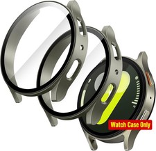 2-Pack Green Case with Screen Protector for 44mm Samsung Galaxy Watch 7