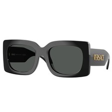 Versace VE 4496U GB1/87 Black Plastic Square Sunglasses Grey Lens