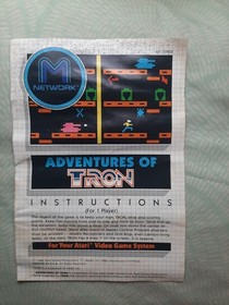 ADVENTURES OF TRON for Atari 2600 - CIB / Complete w/manual & docs- Works great!