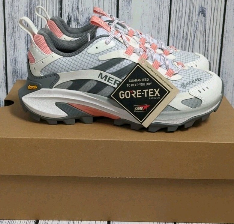 Merrell Moab Speed 2 GTX Gore-Tex Caminar Senderismo Sendero Zapatos Coral Vibram Reino Unido 4