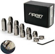 12-Pack Motorcycle Wheel Weights CNC Machined, Nickel Finish Kit Brass