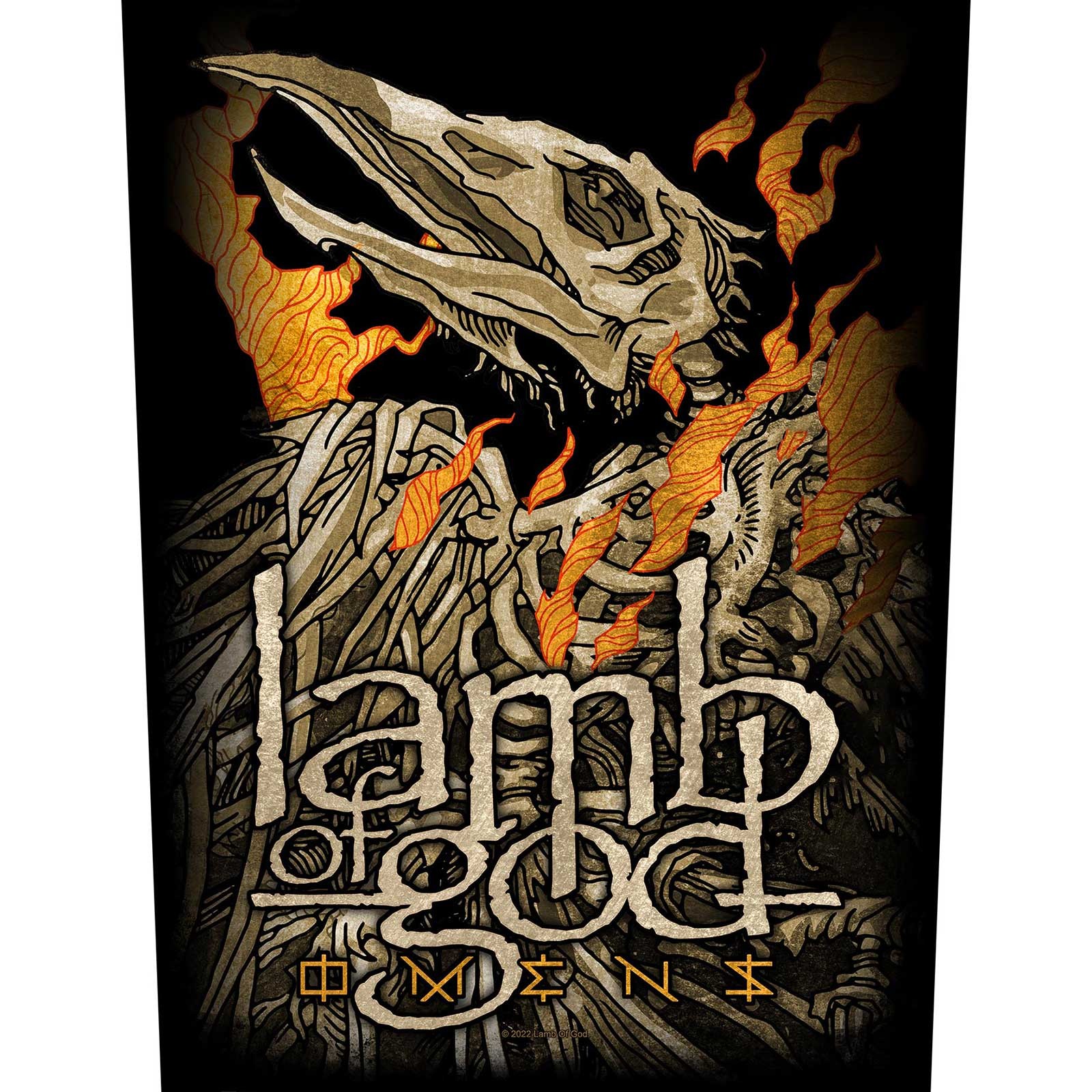 Lamb Of God Omens Back Patch NEW OFFICIAL