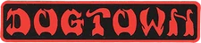 DOGTOWN BAR LOGO 8"x1.5" BLK/RED STICKER