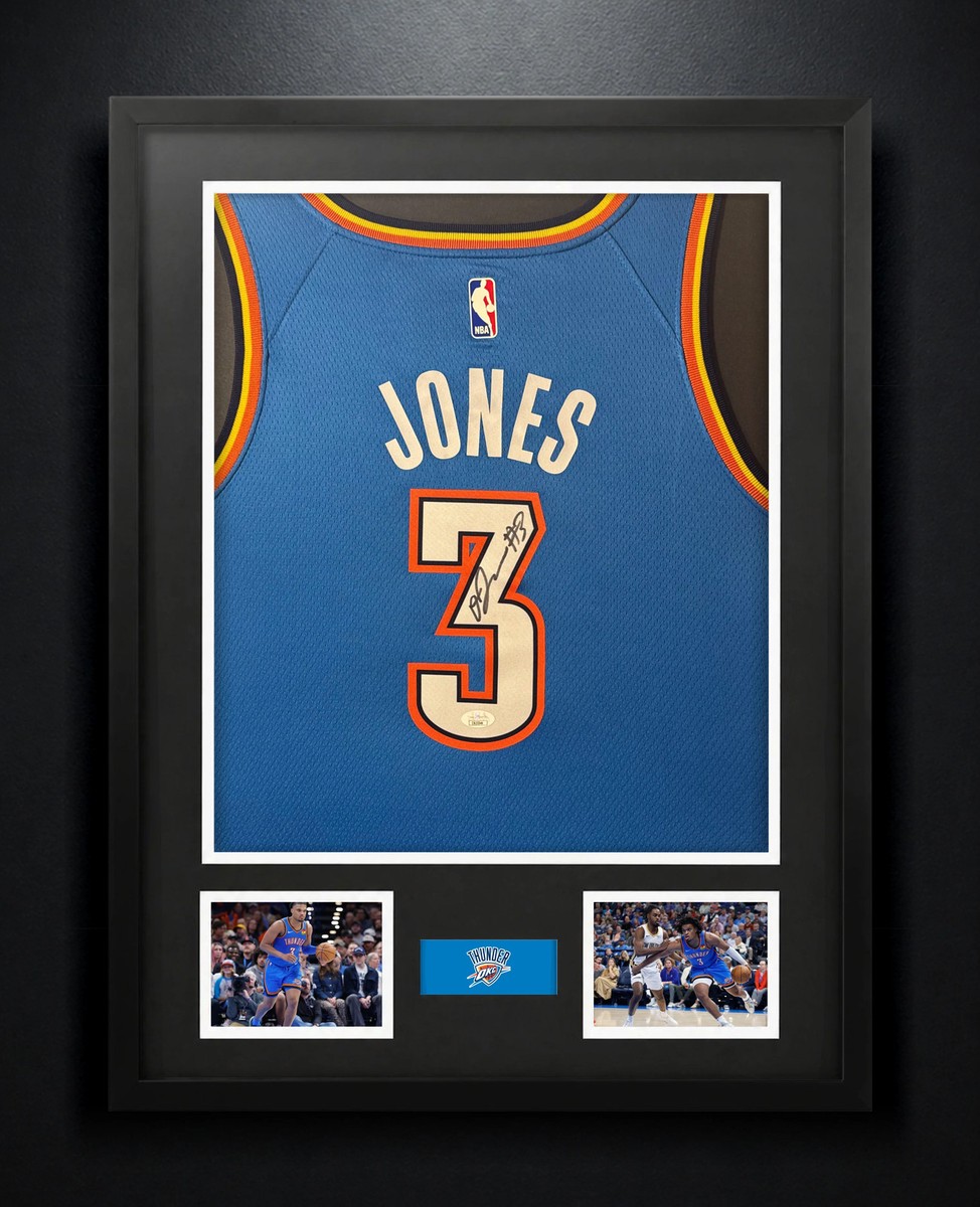 Dillon Jones Signed Oklahoma City Thunder Nike Jersey Framed JSA