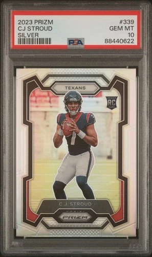 2023 Panini Prizm Silver Prizm Cj Stroud 339 PSA 10