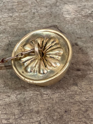 Perfection 500 Oil Heater Burner - Fuel Filler Plug Cap and Chain - Brass