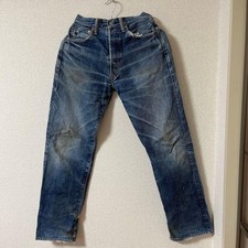 Jeans Evisu blu denim dritto usato in ottime condizioni 34W 34 pollici indoss...