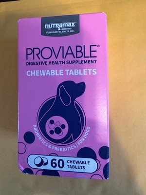 New Packs Of 60ct Nutramax Proviable Chewable Dog Probiotics-Exp 9/27 sealed