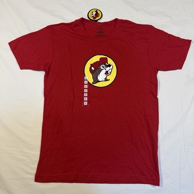 Bucees Shirt Unisex Small Red Yellow Beaver Logo Short Sleeve Casual NWT