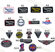 Triumph Motorcycles Biker Rocker Iron Sew On Embroidered Patch Motorsports Cloth