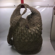 Straw Raffia Boho Beach Button Crossbody Closure Bag -D1