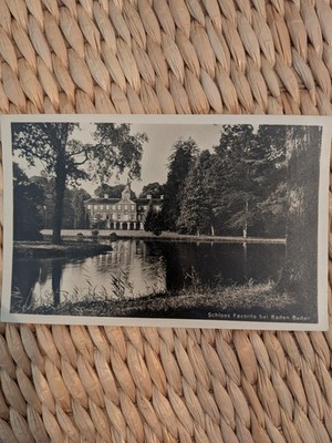 Alte Postkarte Schloss Favorite bei Baden-Baden   datiert 1928   Sammlerstück