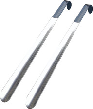 2Pack Stainless Steel Shoe Horn 16.5 Inch Extra Long Metal Shoe Horn for Seniors