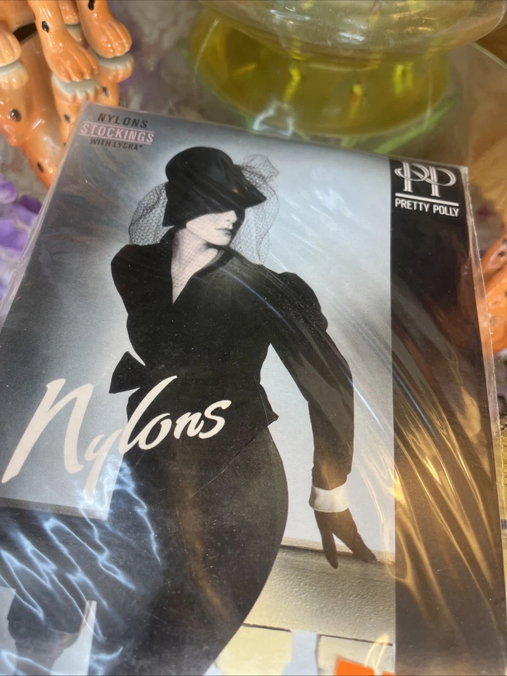 Zapato Medias Negras Pretty Polly Nylons De Colección Talla 3-5 Nuevo con Etiquetas Foto 2 de 3