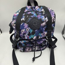 Kipling Blue Floral Backpack Purse  Shoulder ...