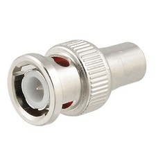 Image of RCA Female to BNC Male Coax Cable Connector Adapter Jack F-M