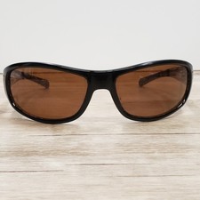 Hobie Napa Polarized Sunglasses Mens Black Brown Wrap Plastic Damaged Lens