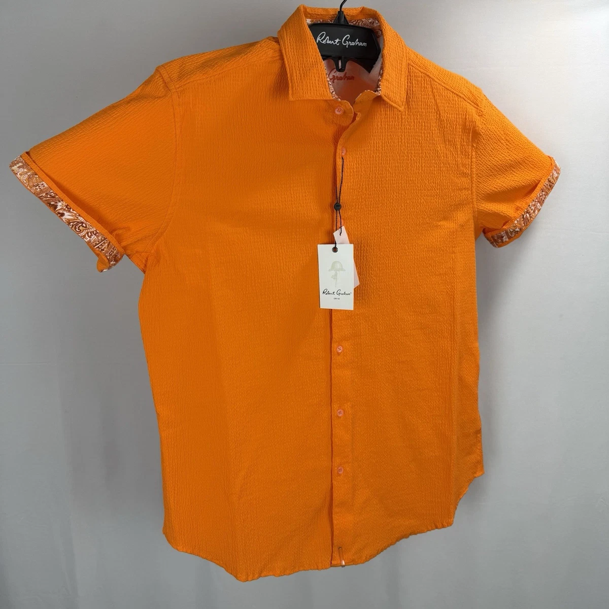 Gilet Homme Robert Graham – Taille L – Orange – Léger, Tricoté, Fermeture éclair – Performance