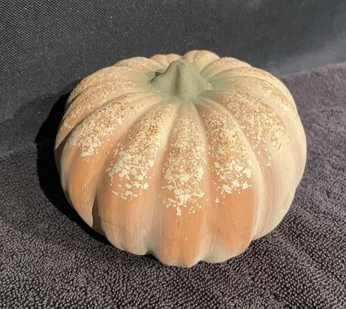 Vintage Frankoma Pumpkin Bisque Terra Cotta Art Pottery 5.5" Made in Oklahoma