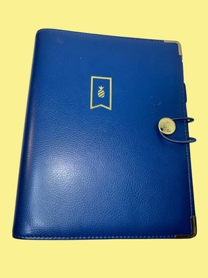Simplified By Emily Ley Blue Leather Binder Planner Organizer