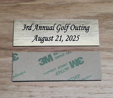 Custom Engraved 1" x 3" Brushed Bronze finish 1x3 Plate Urn Memory Plaque Sign