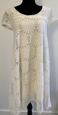 Kimchi Blue Floral Lace Overlay Short Sleeve Mini Dress White Sz M Feminine 