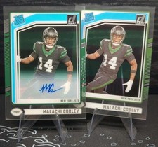 2024 Clearly Donruss Malachi Corley Rated Rookie AUTO NY Jets w/Base RC #73