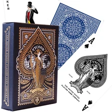 Tycoon Blue Theory 11 Playing Cards Deck Gold Magic Tricks Sealed Usa T1111