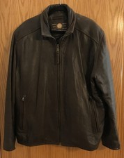 Andrew Marc New York First Class Genuine Leather Bomber Jacket Men’s XL Brown