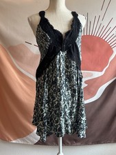 Free People Intimately Black  V-Neck Slip Mini Dress Womens Size L