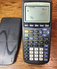 Texas Instruments TI-83 Plus Graphing Calculator With Cover Tested No Cord
