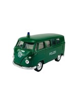"Volkswagen T1 Bus Polizei 1963 \"Neuheit\" Welly MaßStab:1:34 Modellauto GrüN"