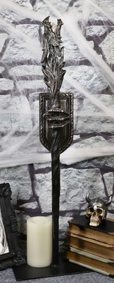 Alchemy Magic Dungeon Dragon Head Scepter LED Torch With Left Claw Wall Decor