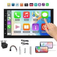 7" Double Din Car Stereo with Apple Carplay Android Auto Play Radio USB/AUX/FM