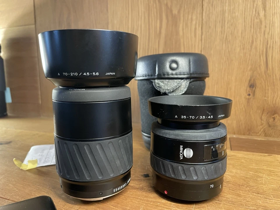 *2 Lens Set : Almost Mint* Minolta AF Zoom 35-70mm 70-210mm New Type w/ Bonus - Image 2 of 4