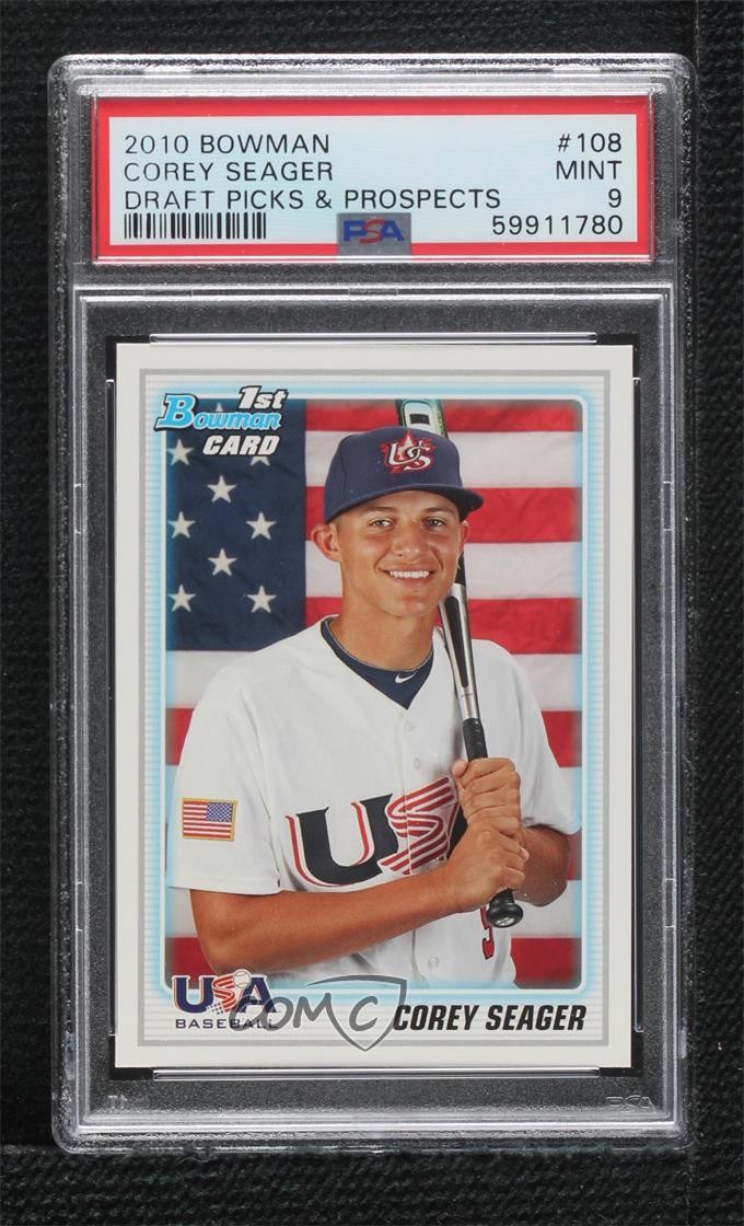 2010 Bowman Draft Draft Picks Corey Seager #BDPP108 PSA 9 MINT