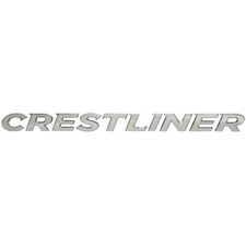 Crestliner Boat Raised Decal 2111285 | Silver Chromax 32 Inch