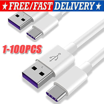 USB Type C Data Cable 5A Fast Charging USB-A to USB-C Charger lot Cord For Phone