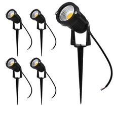 4 Pack 12V 5W LED Landscape Lights 3000K Garden Outdoor Low Voltage Spotlight
